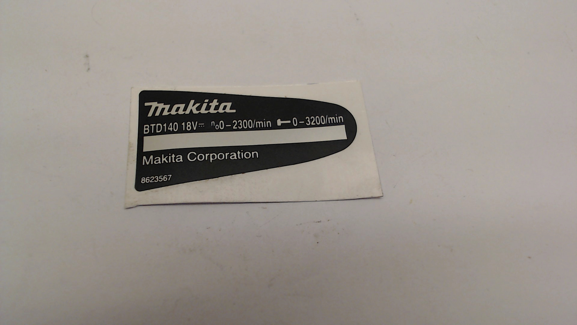 NAME PLATE BTD140SFE